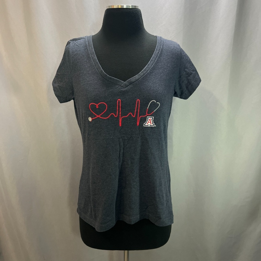 Arizona Wildcats T-Shirt Womens Small Gray Graphic Ouray NCAA Basketball Sports
